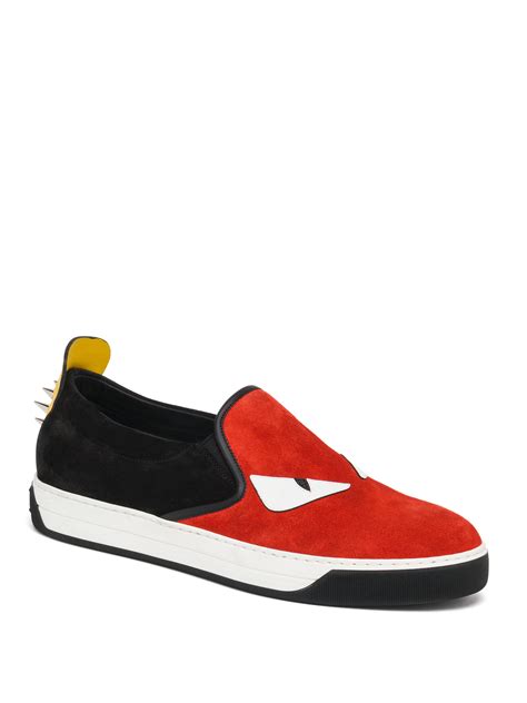 fendi high top sneakers mens|fendi monster slip on sneakers.